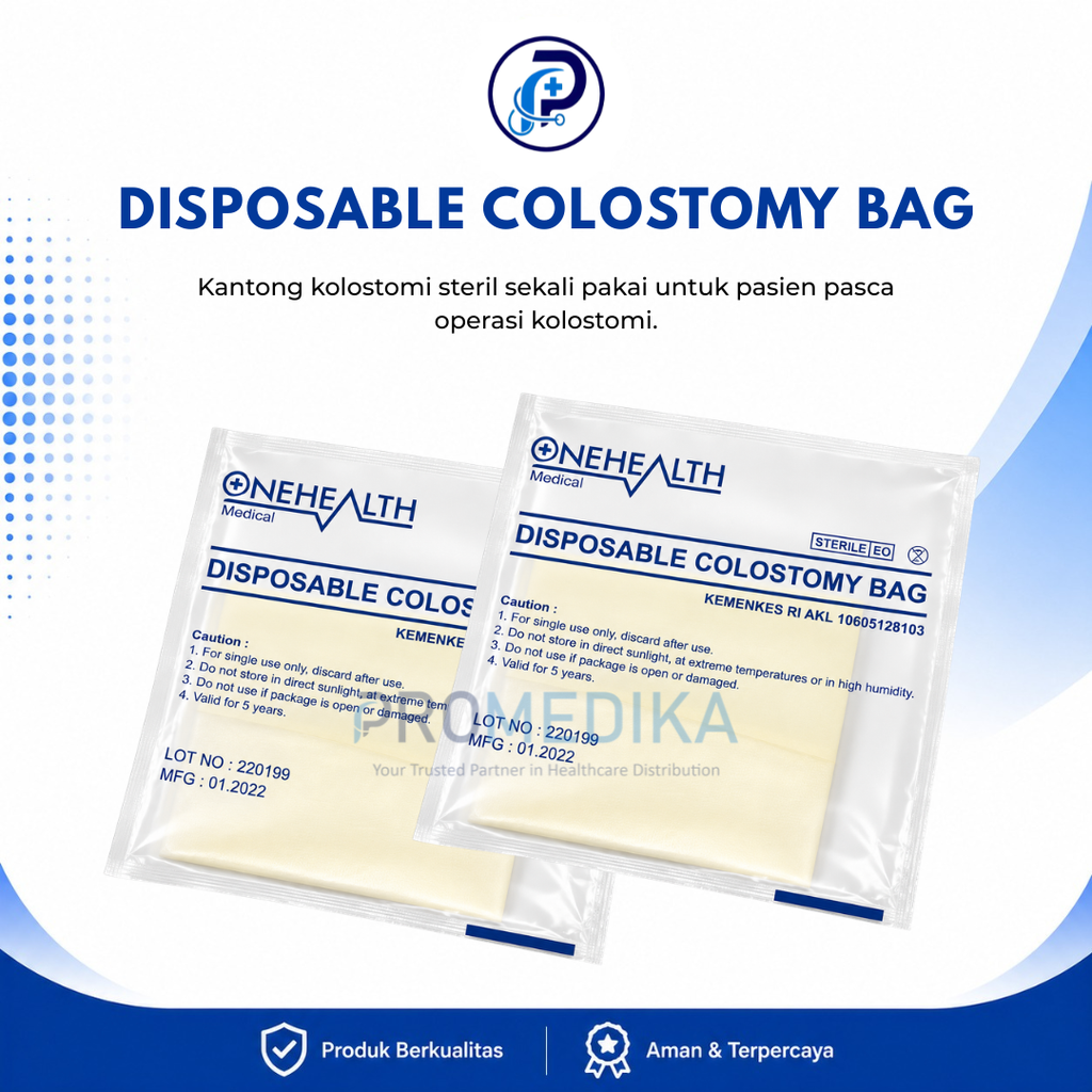 DISPOSABLE COLOSTOMY BAG