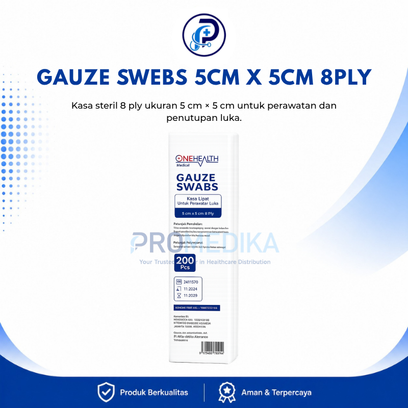 GAUZE SWEBS 5CM X 5CM 8PLY