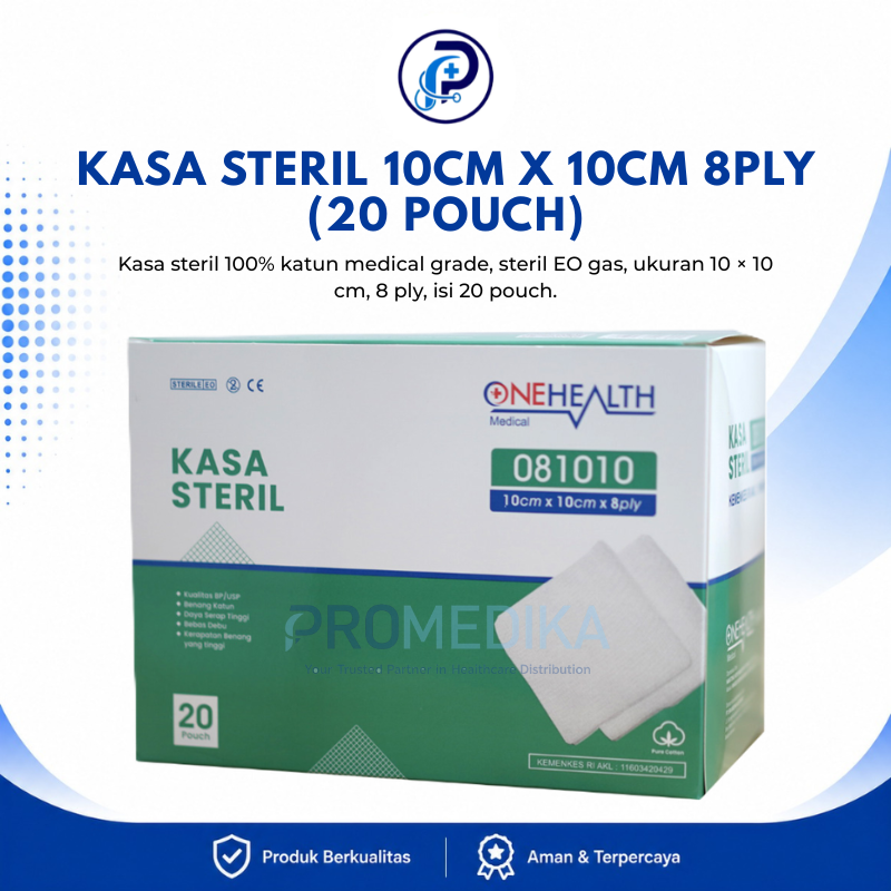 KASA STERIL 10CM X 10CM 8PLY (20 POUCH)