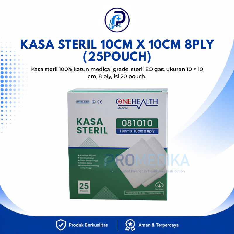 KASA STERIL 10CM X 10CM 8PLY (25POUCH)