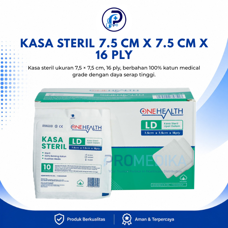 KASA STERIL 7.5 CM X 7.5 CM X 16 PLY