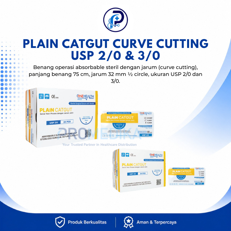 PLAIN CATGUT CURVE CUTTING USP 2/0 &amp; 3/0
