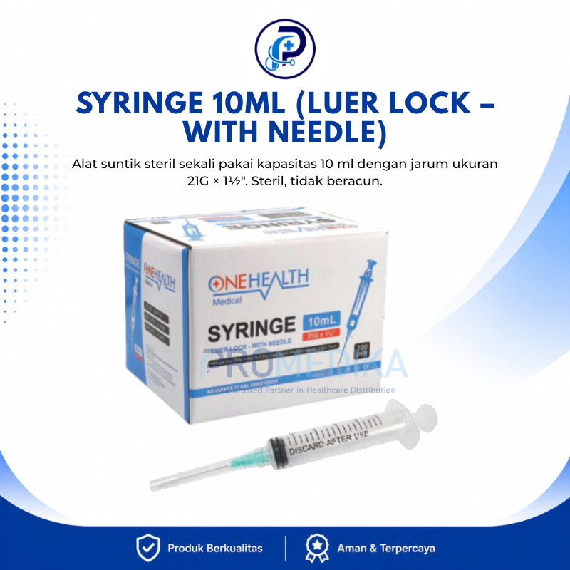 SYRINGE 10ML (LUER LOCK – WITH NEEDLE)