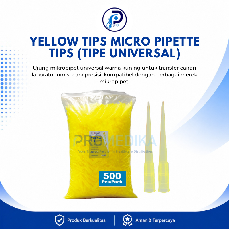 YELLOW TIPS MICRO PIPETTE TIPS (TIPE UNIVERSAL)