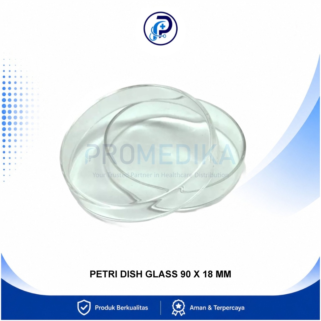 Cawan Petri Dish 90 x 18 mm Borosilicate Glass