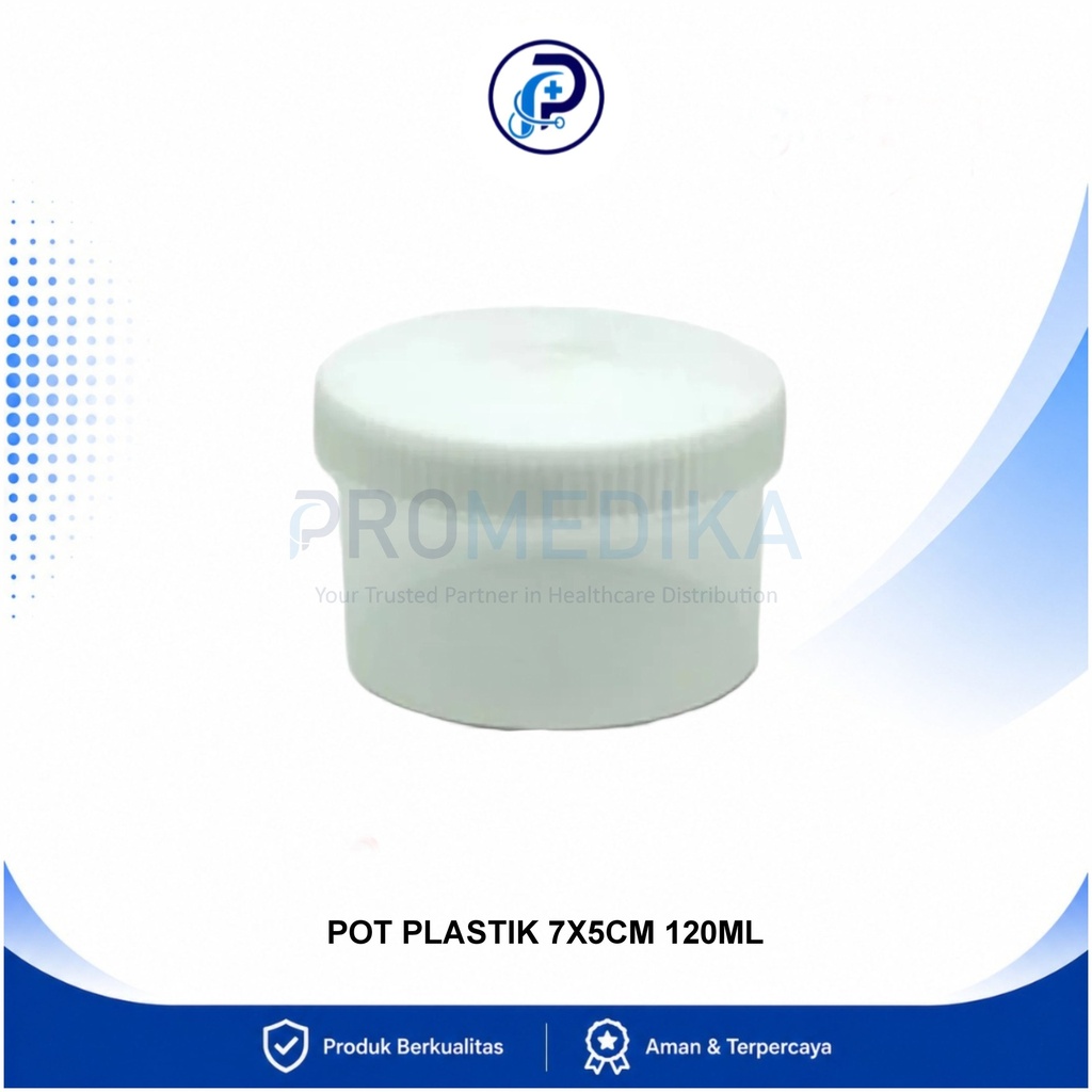 Pot Plastik Putih OneMed 7 x 5 cm 120 ml pcs