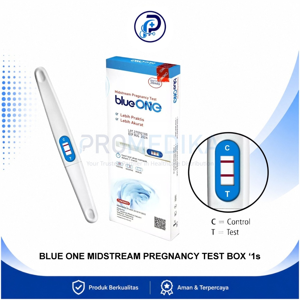 Tes Hamil Blue One Midstream OneMed 1 pcs