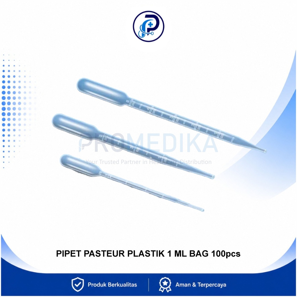 OneMed Pipet Pasteur Plastik 1 ml Bag Isi 100 pcs