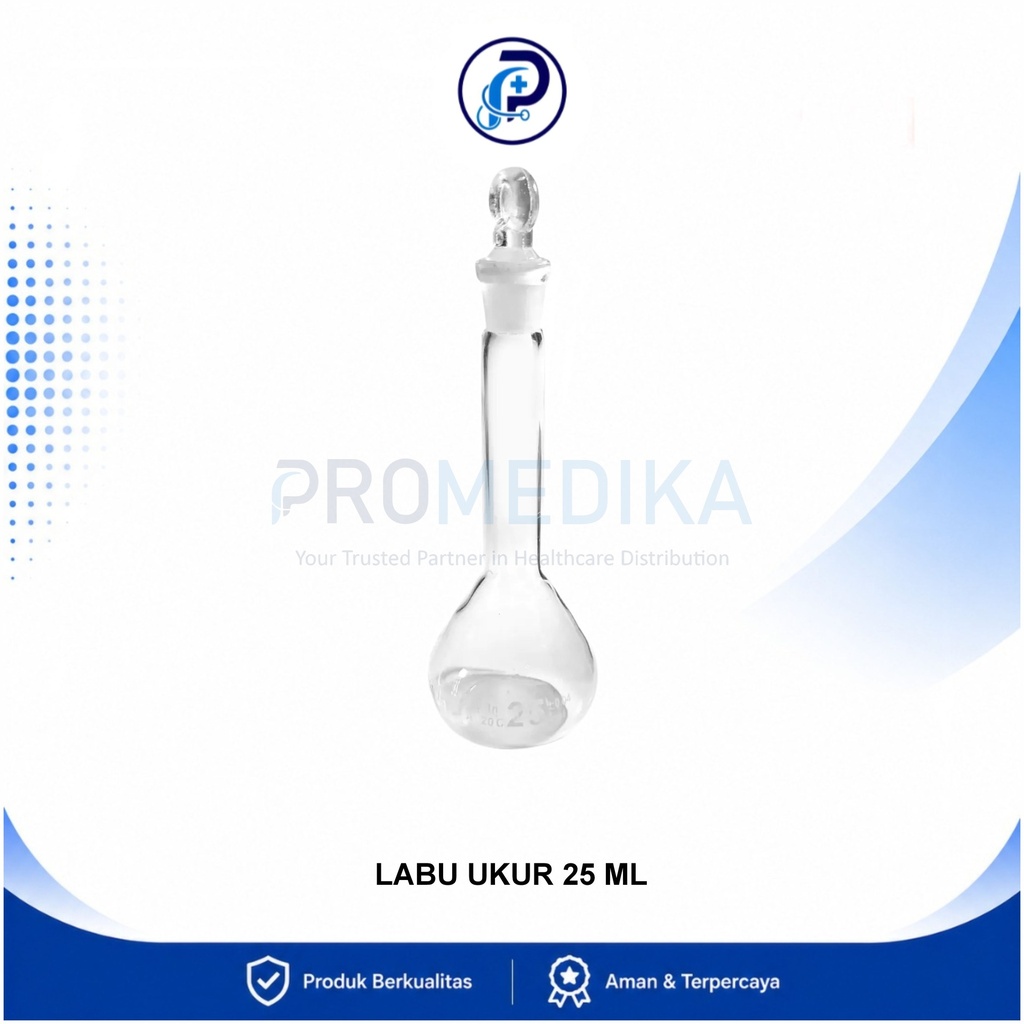 OneMed Labu Ukur Kaca Laboratorium Volumetric Flask 25 ml