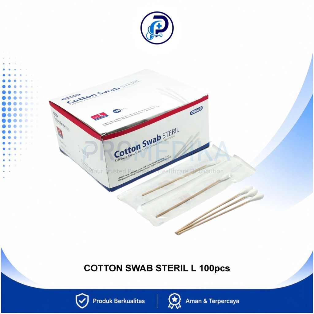 Cotton Swab Steril L Isi 100pcs