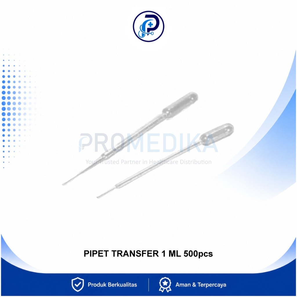 Pipet Transfer Plastik OneMed 1ml Bag Isi 500pcs