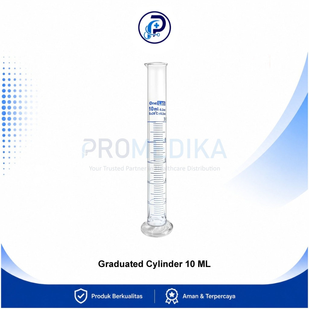 OneMed Gelas Ukur Kaca Laboratorium Graduated Cylinder 10 ml