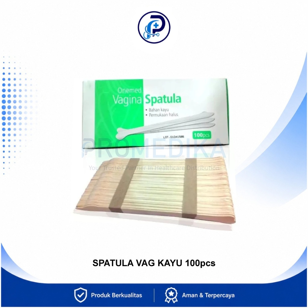 Spatula Vaginal Kayu OneMed Box Isi 100 pcs