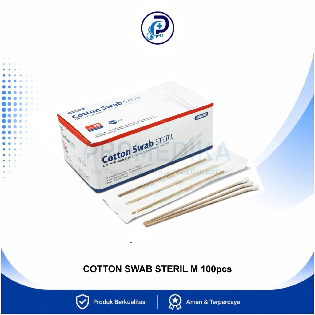 Cotton Swab Steril M Isi 100pcs