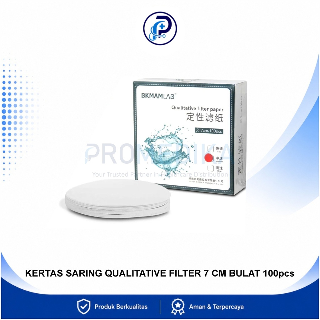 Kertas Saring Qualitative Filter 7 cm Bulat Box Isi 100 pcs