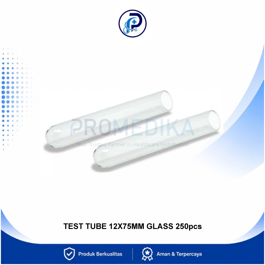 Tabung Khan Test Tube Glass 12 × 75 mm Box 250