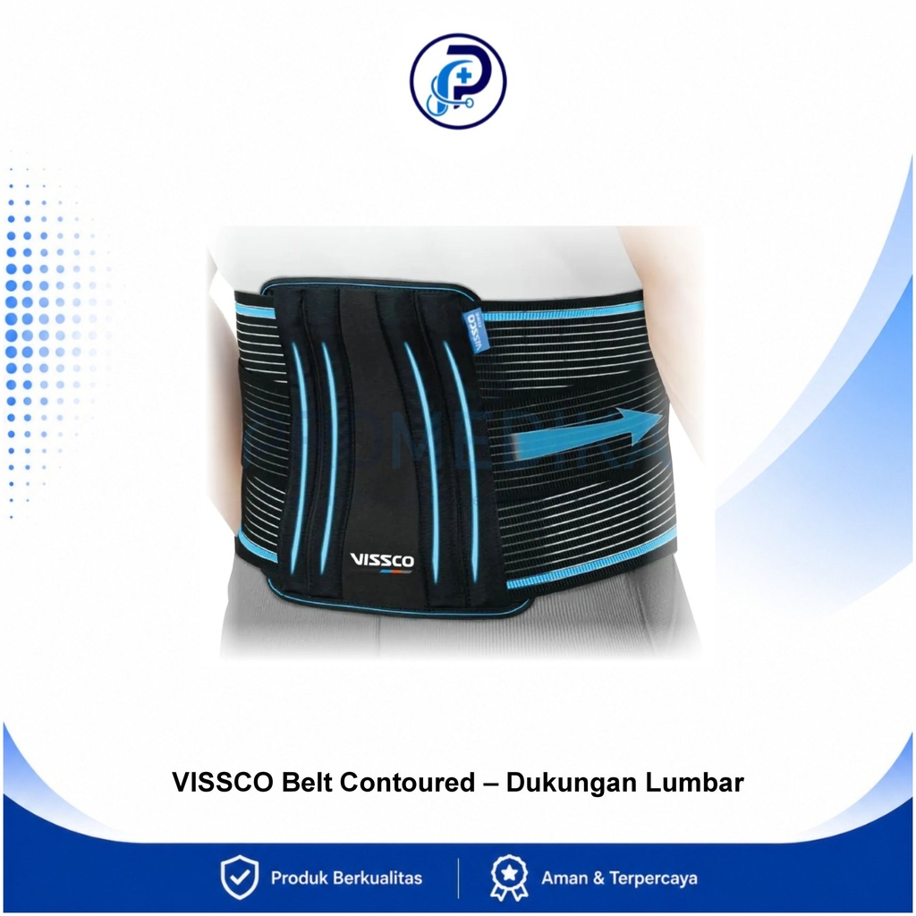 Vissco Pro Lumboset Advance Belt Contoured Black Support Lumbar