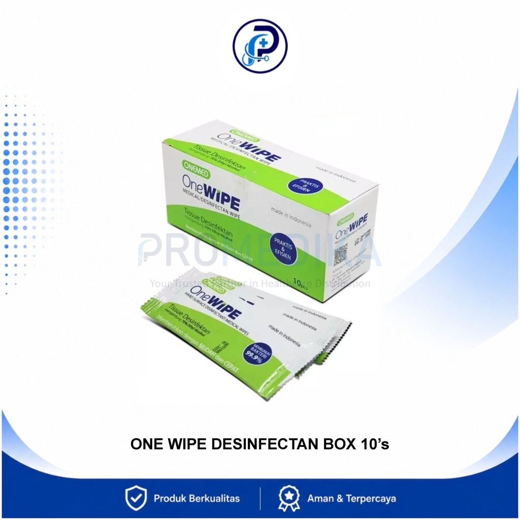 One Wipe Box Isi 10 pcs Tissue Desinfektan OneMed
