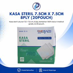 [OH-BMHP-00061] KASA STERIL 7.5CM X 7.5CM 8PLY (20POUCH)