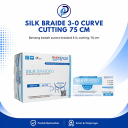 [OH-BMHP-00116] Silk Braide 3-0 Curve Cutting 75 cm