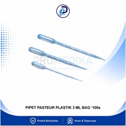 [OM-DPM-00011] OneMed Pipet Pasteur Plastik 3 ml Bag Isi 100 pcs