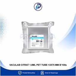 [OM-BMHP-00038] Tabung Darah VacuLab Citrate 1.8 ml PET Tube 13 × 75 mm
