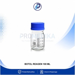 [OM-DPM-00051] Botol Reagen Reagent Bottle with Blue Cap 100 ml