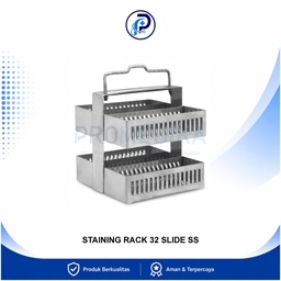 [OM-DPM-00069] Staining Rack Stainless Steel 32 Slide OneMed